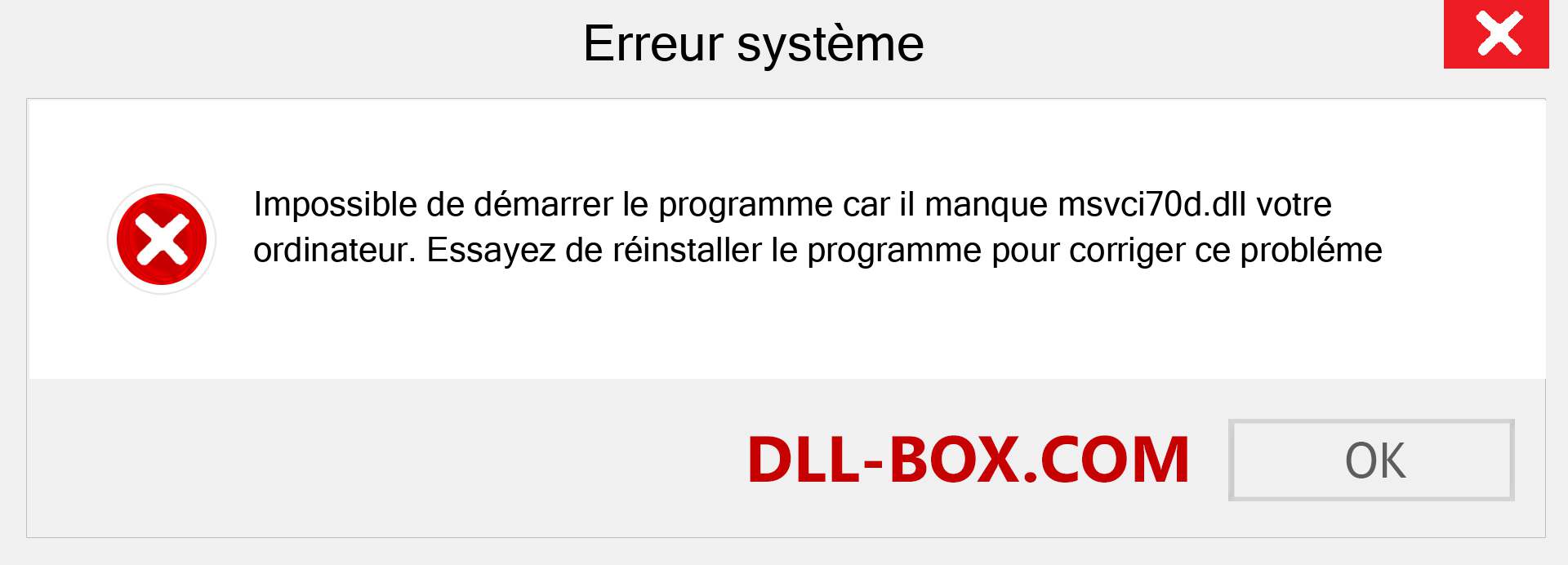 Le fichier msvci70d.dll est manquant ?. Télécharger pour Windows 7, 8, 10 - Correction de l'erreur manquante msvci70d dll sur Windows, photos, images